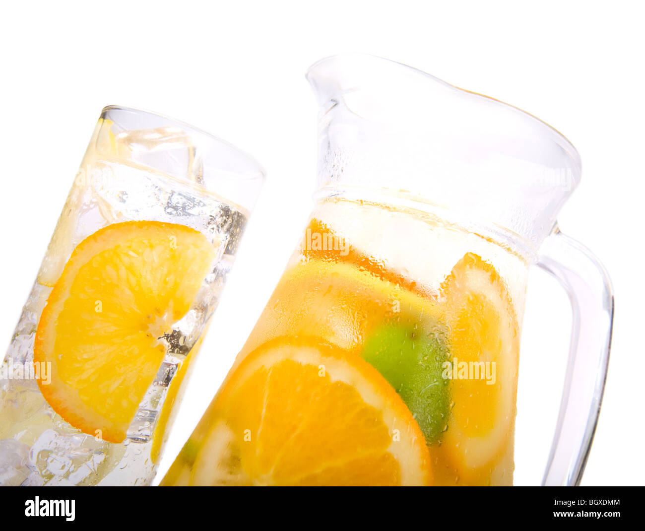 Citrus Ice Water Stock Photo