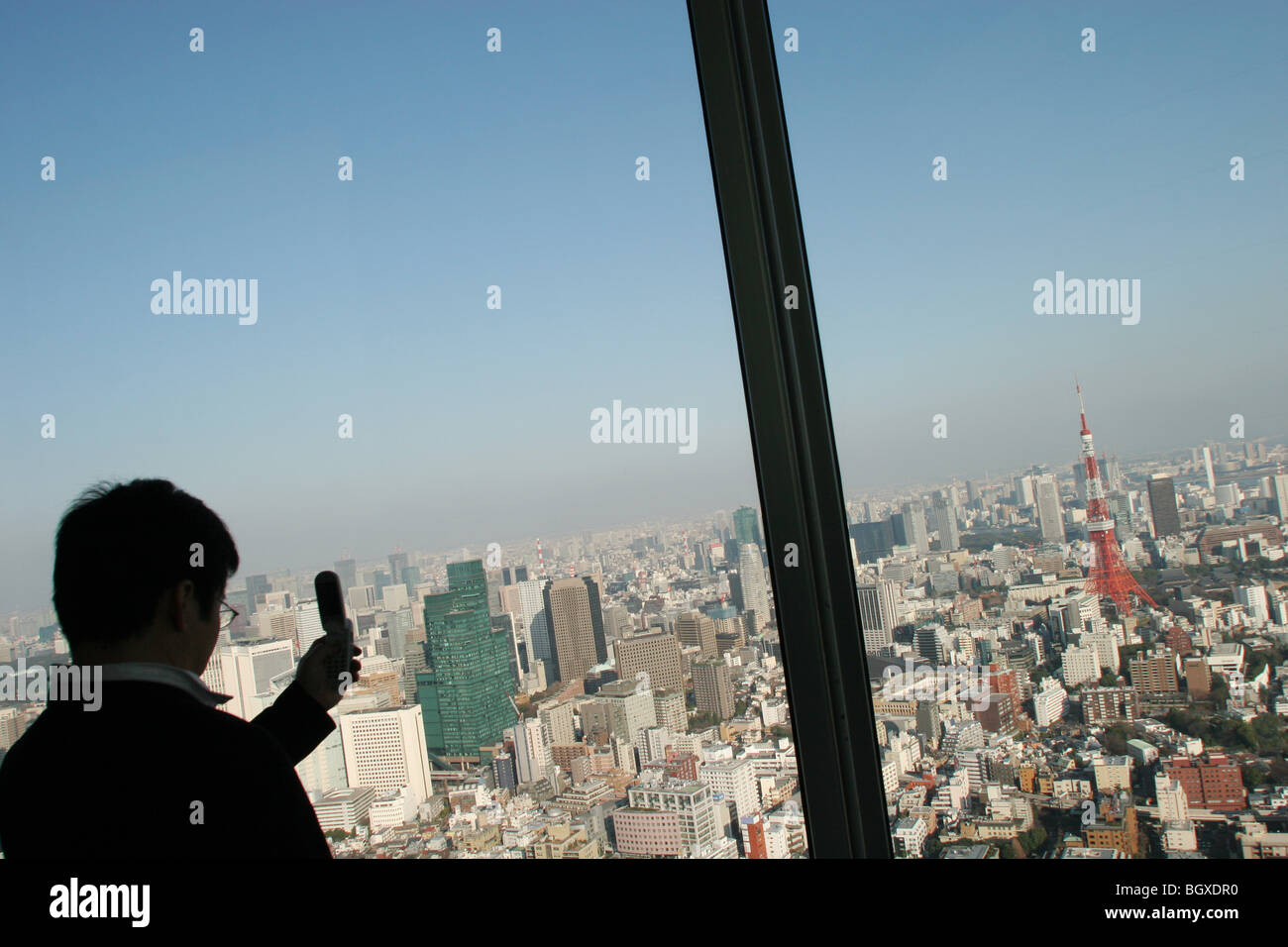 Views of Tokyo from the 52nd floor Tokyo Sky View observation deck within the Mori Tower