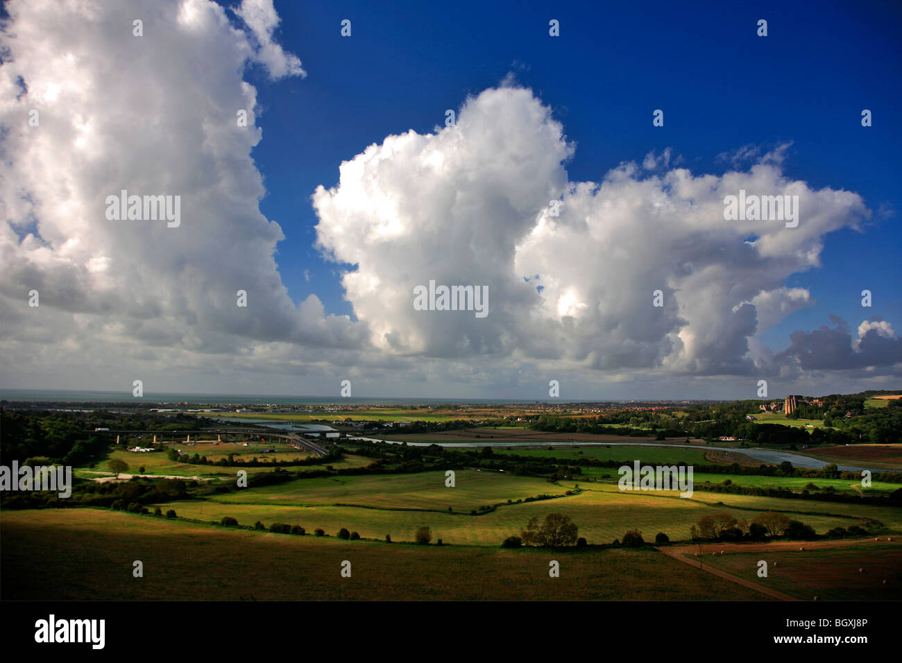 Cumulus clouds over england hi-res stock photography and images - Alamy