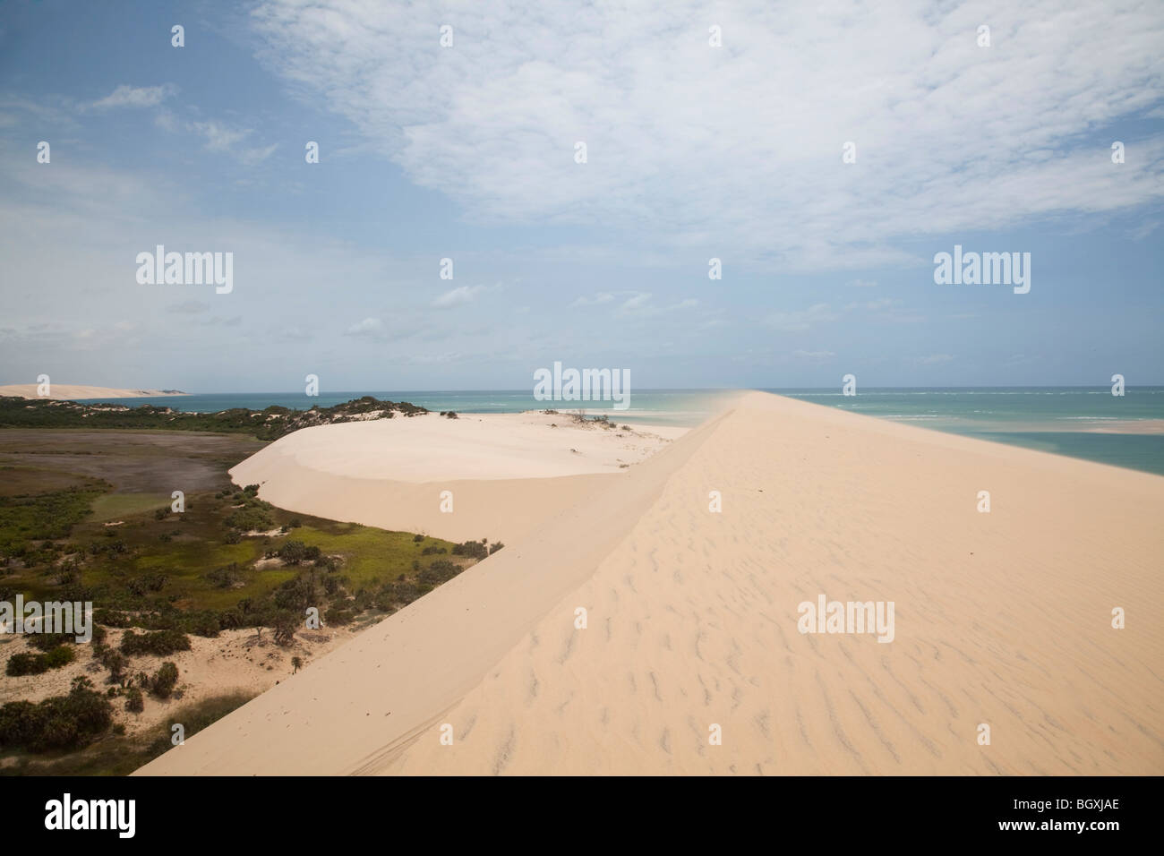 View from the dune on Bazaruto island, Mozambique, East Africa Stock Photo