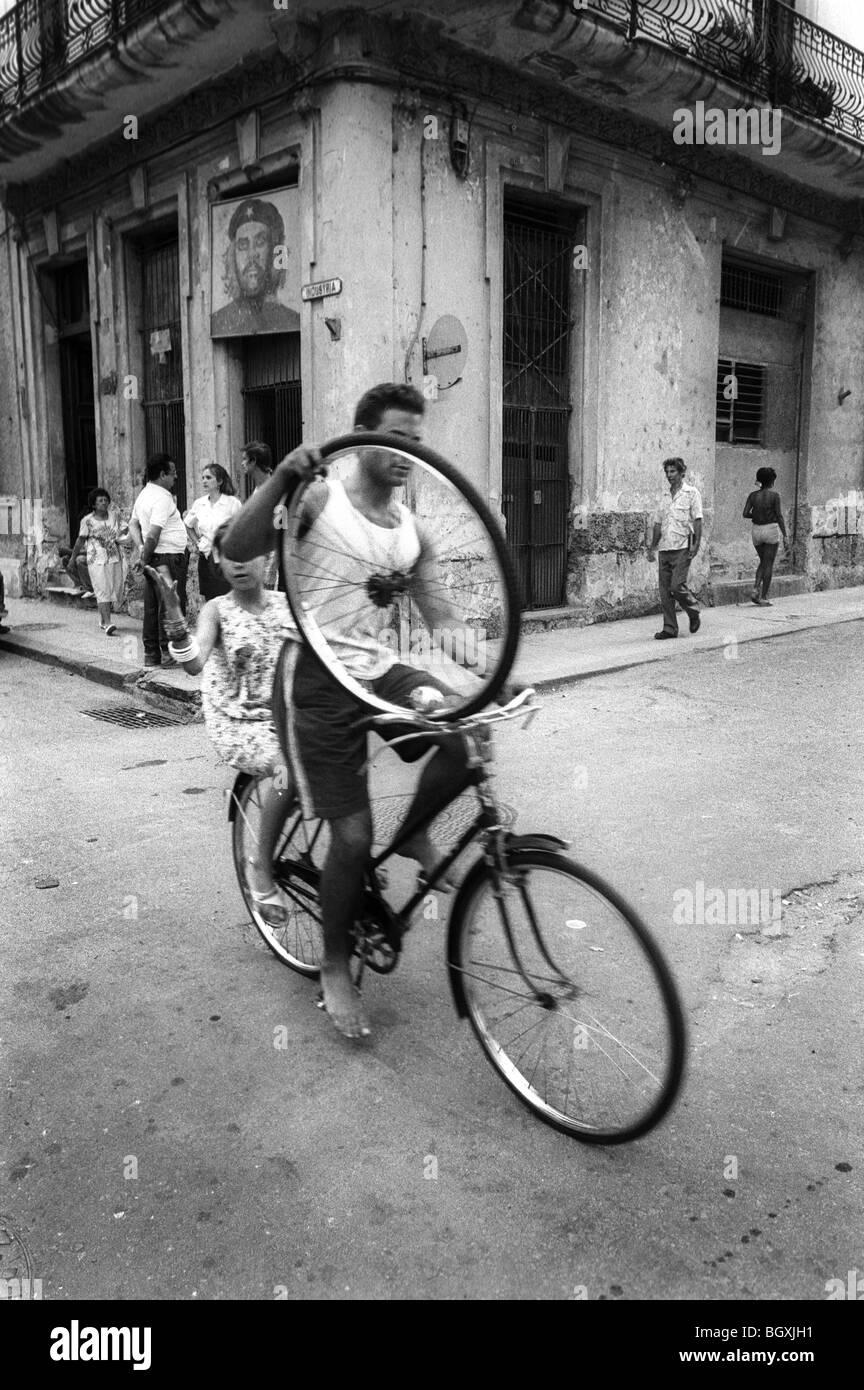 Street scene in Havana, Cuba, May 1993. Stock Photo