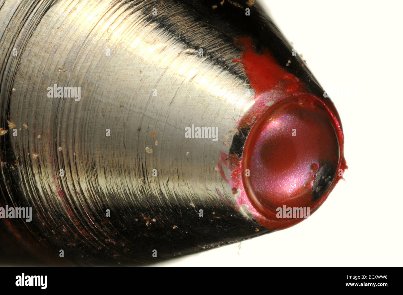 Extreme close up of the tip of a ballpoint pen Stock Photo Alamy