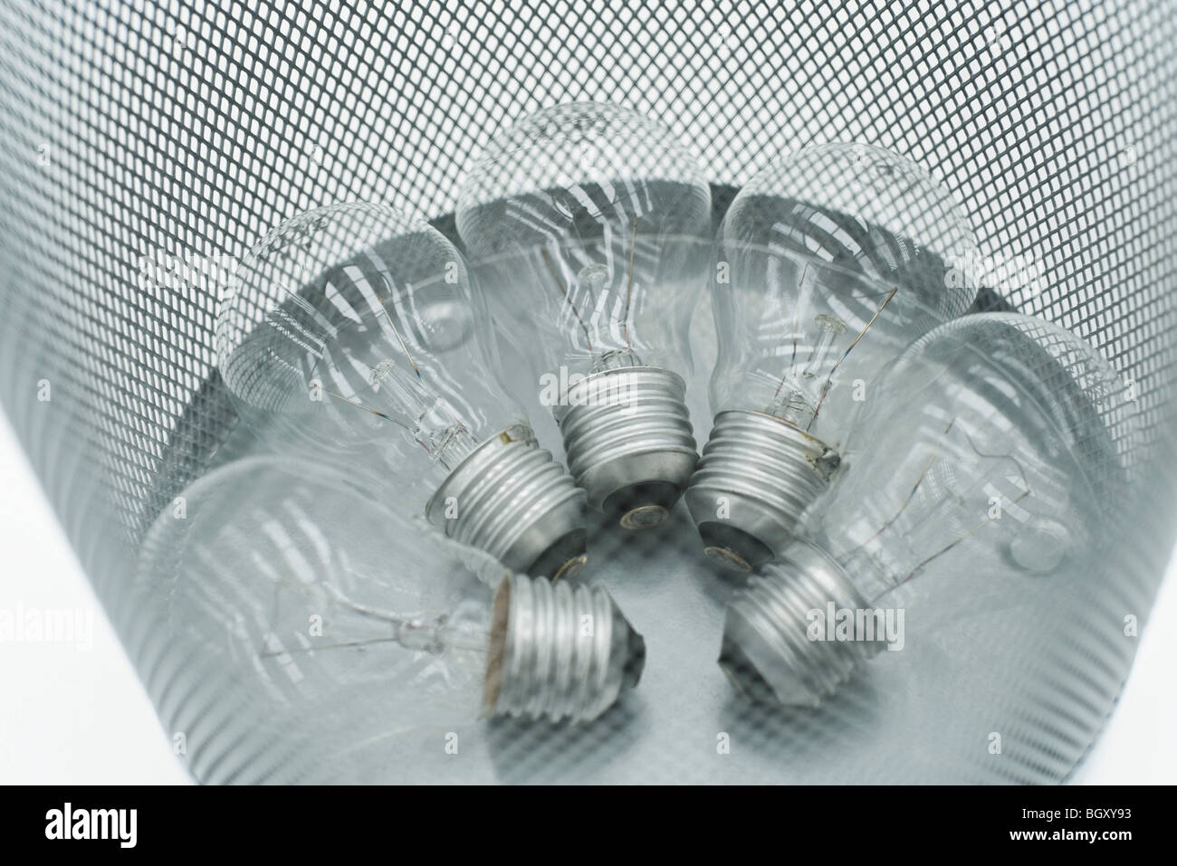 Conventional light bulbs in garbage can Stock Photo Alamy