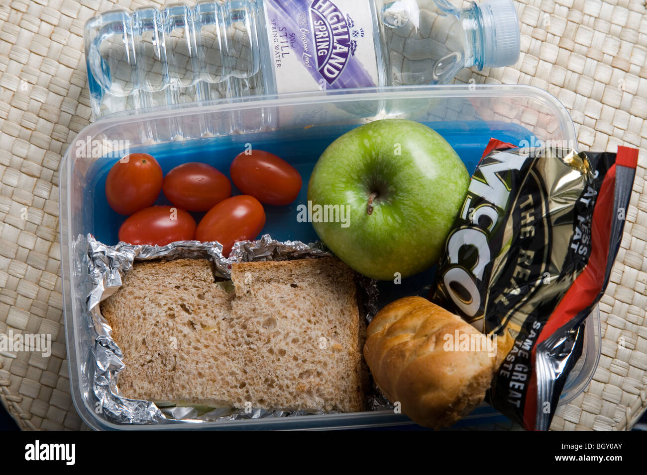 Packed Lunch Box Stock Photo Alamy