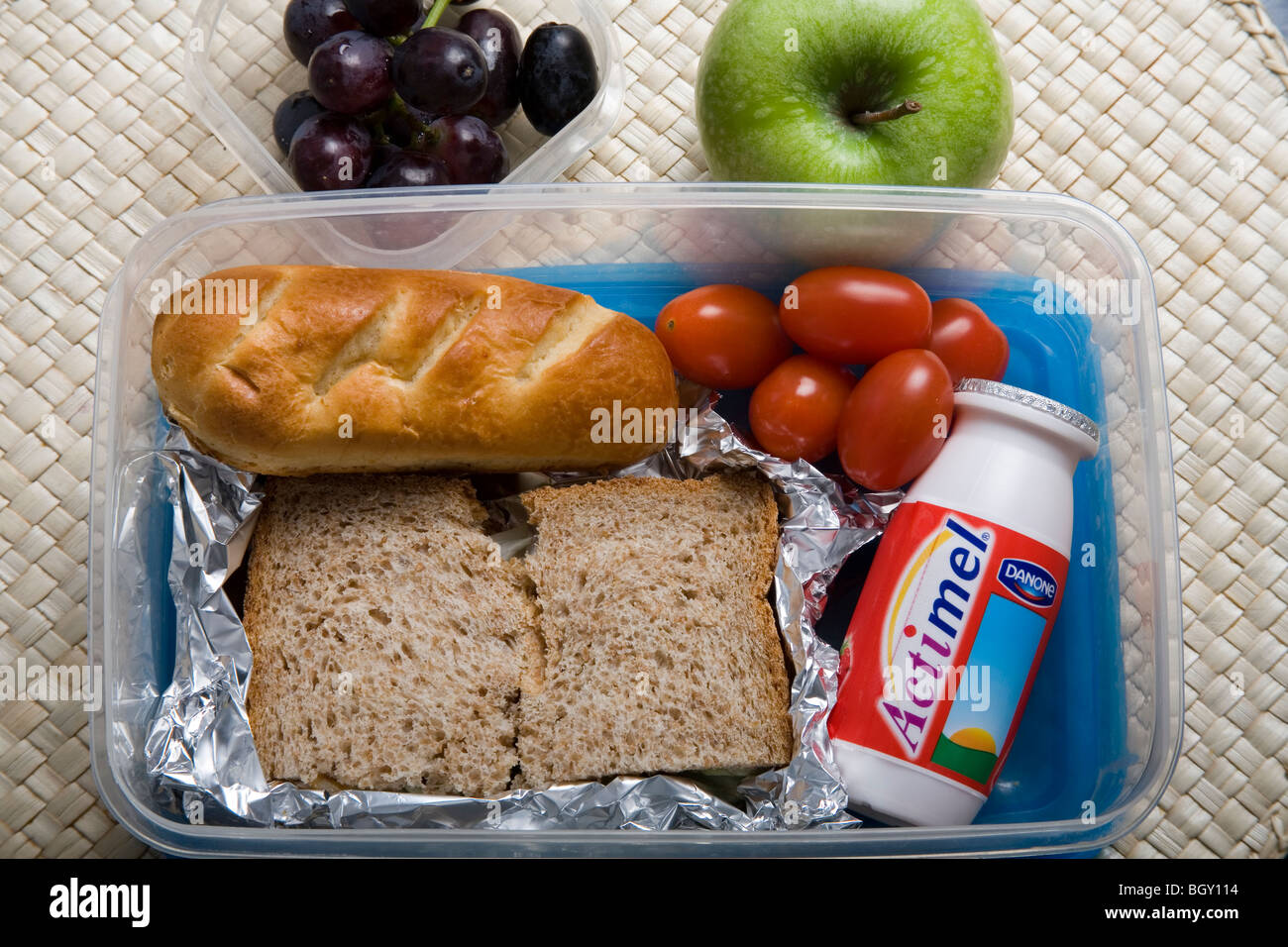 Packed Lunch Box Stock Photo Alamy