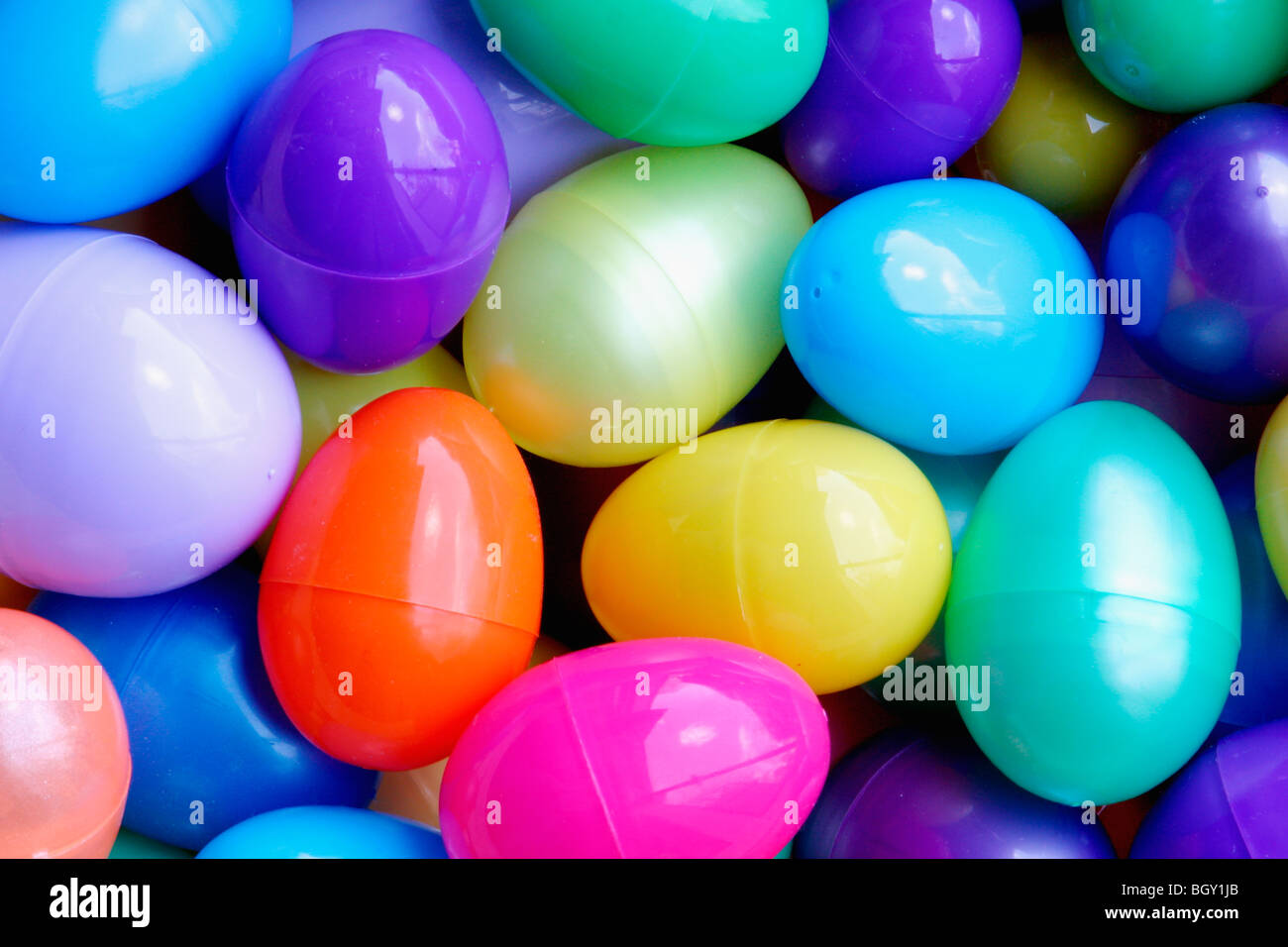 Plastic Easter eggs Stock Photo Alamy