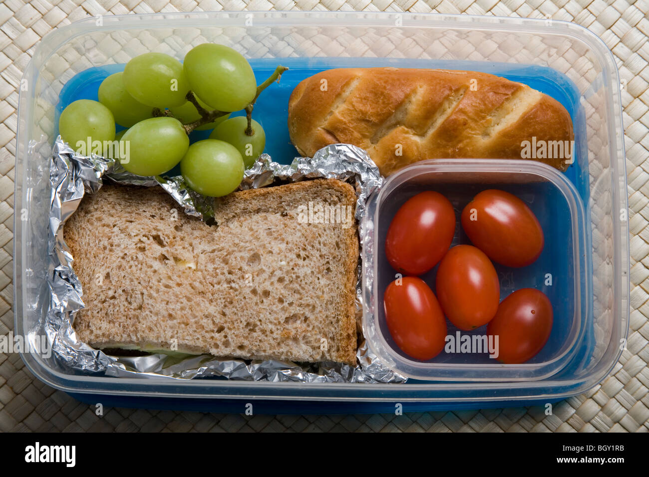 Browse Free HD Images of A Tupperware Lunch Box Separates Salad Ingredients