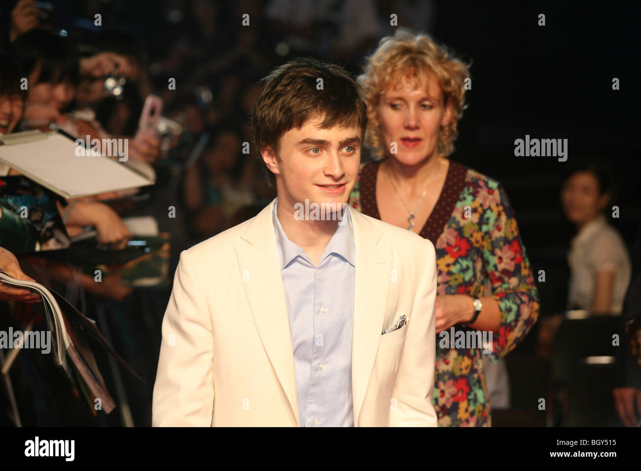 actor Daniel Radcliffe at red carpet premiere of 5th Harry Potter movie 'Harry Potter and the Order of the Phoenix', Tokyo Japan Stock Photo