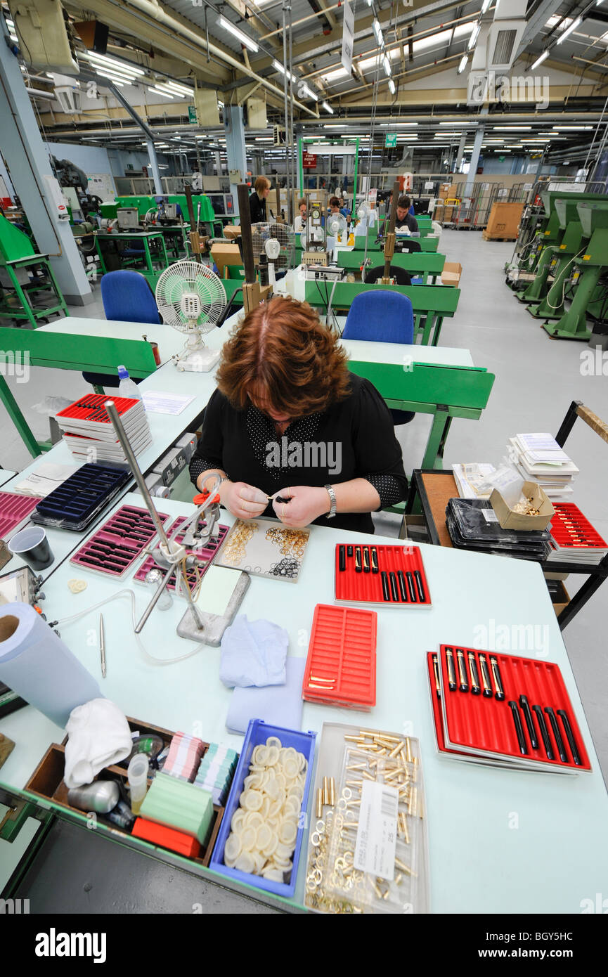 The Parker Pen factory floor in Newhaven, East Sussex, UK. Stock Photo