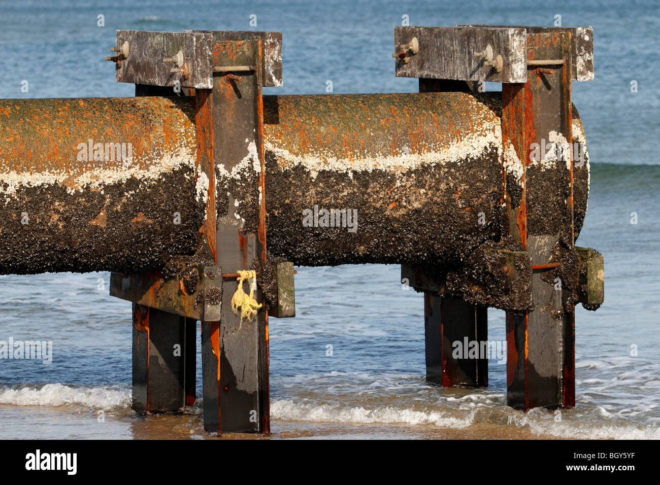 Drain Outflow Pipe On The Beach In Spring Lake Nj Usa Stock Photo Alamy