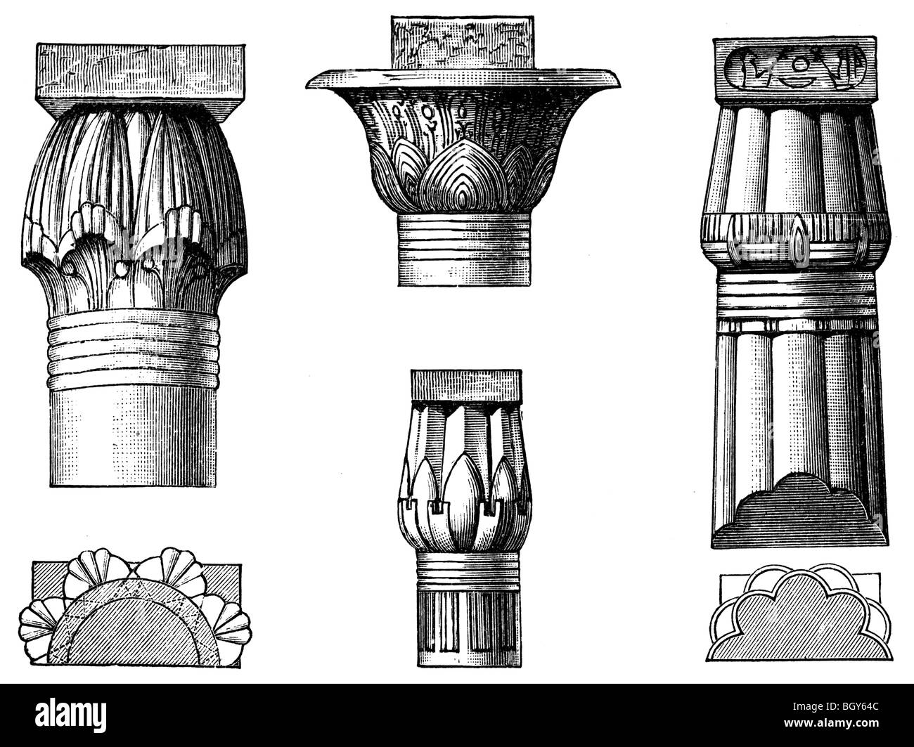 Column forms, Egypt Stock Photo