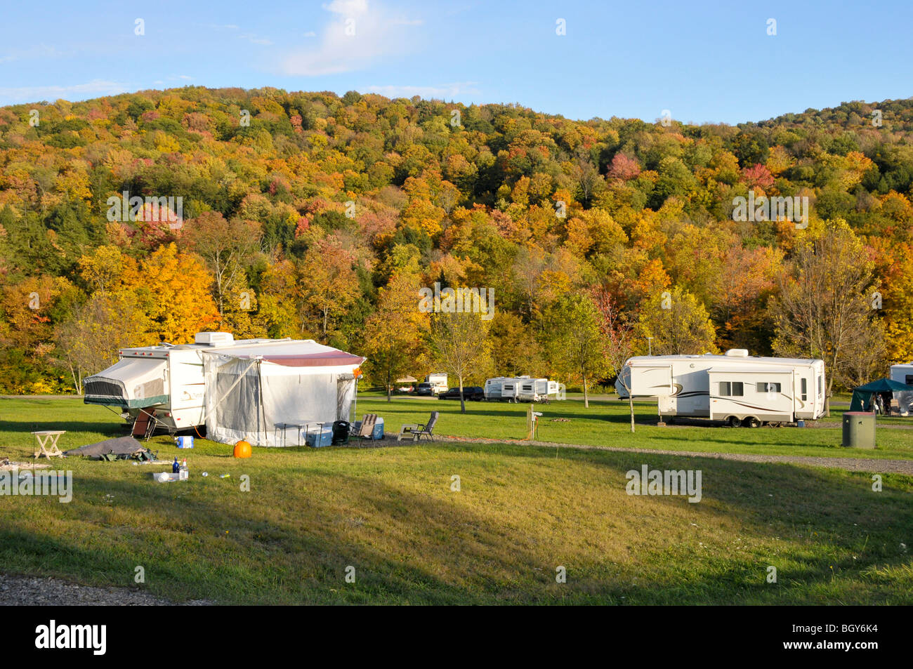 Camping Connecticut State Park Stock Photo Alamy