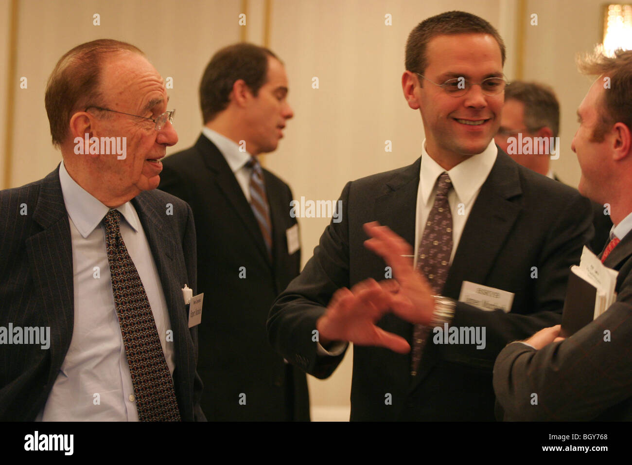 Rupert Murdoch, Chairman and CEO of News Corporation, and his son James
