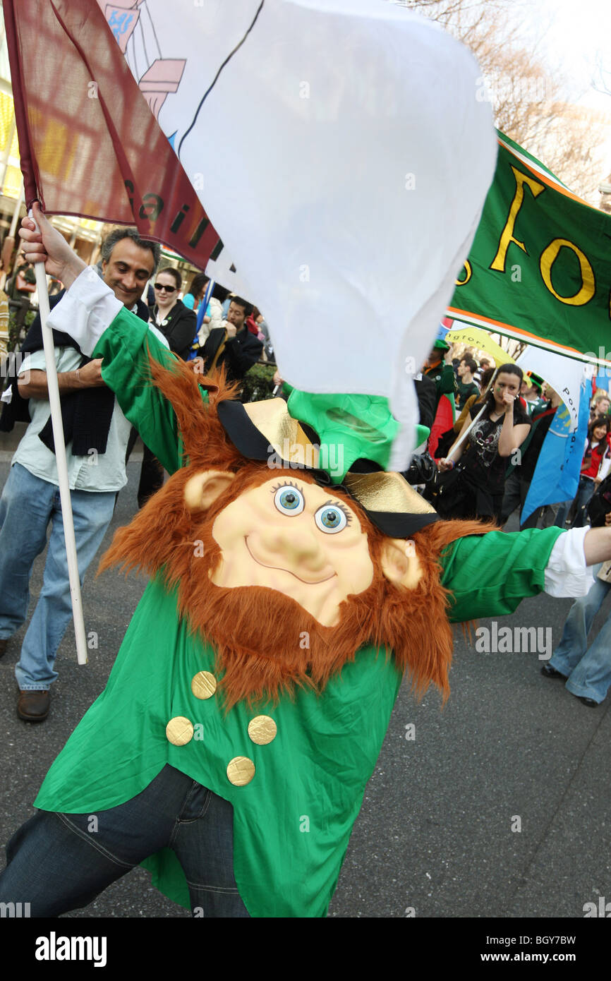St. Patrick's Day parade, Omotesando, Tokyo, Japan, Sunday March 16th 2008. Stock Photo