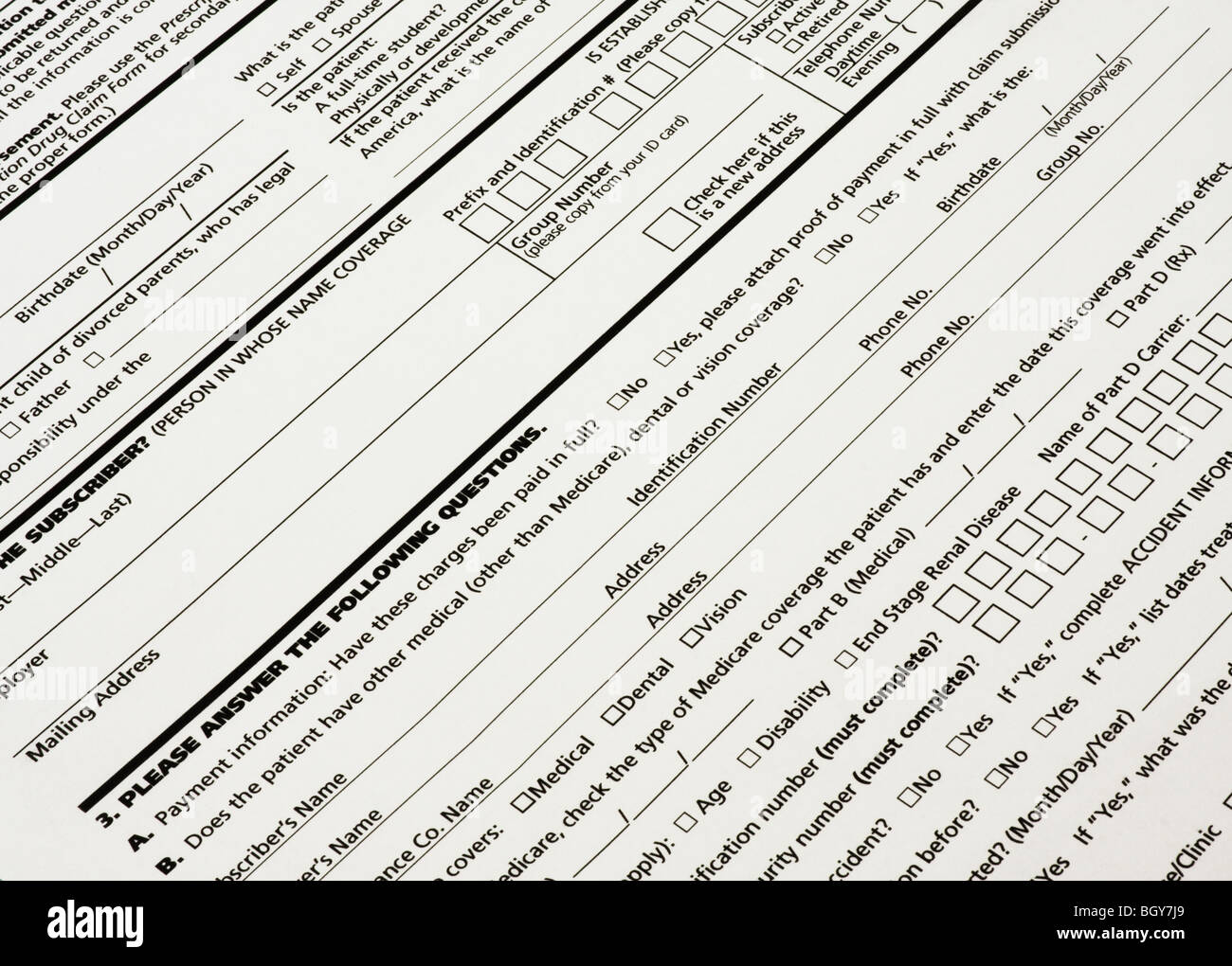 Health Insurance Claim Form Stock Photo Alamy Health Insurance Claim Form Stock Photo Alamy