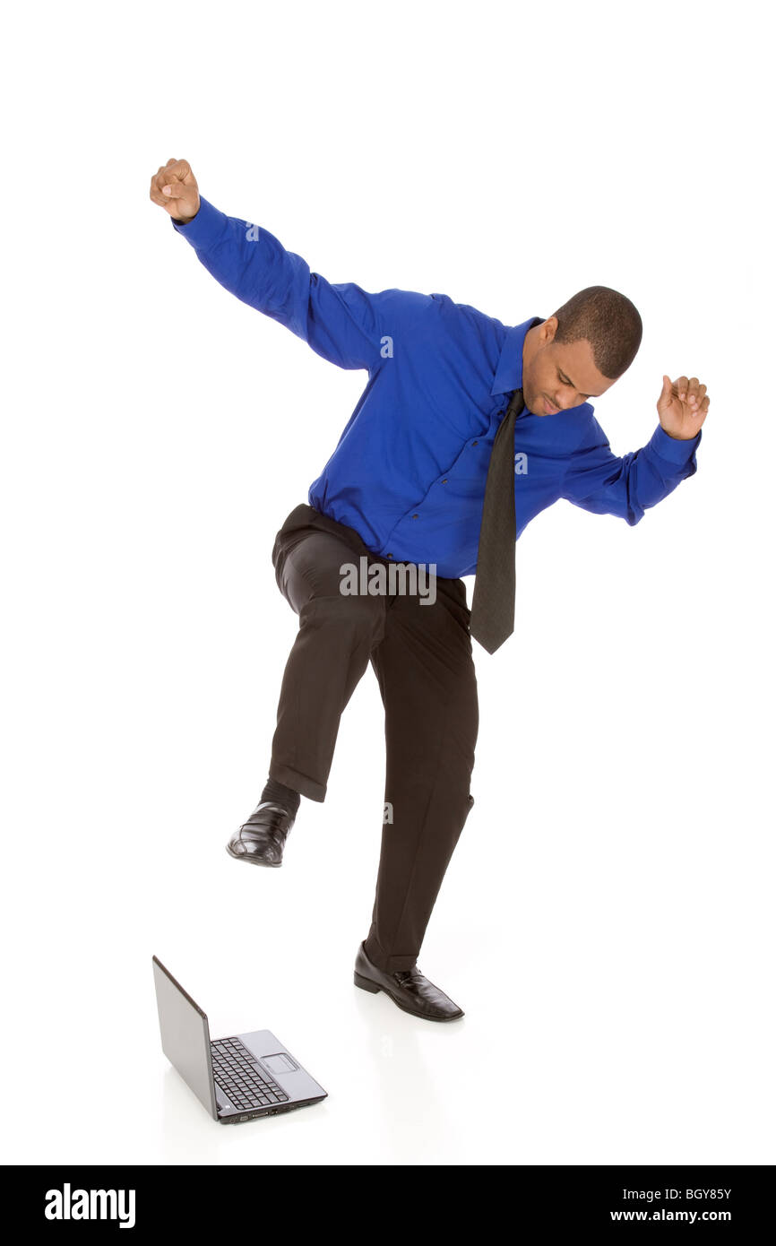 Portrait mad african american Cut Out Stock Images & Pictures - Alamy