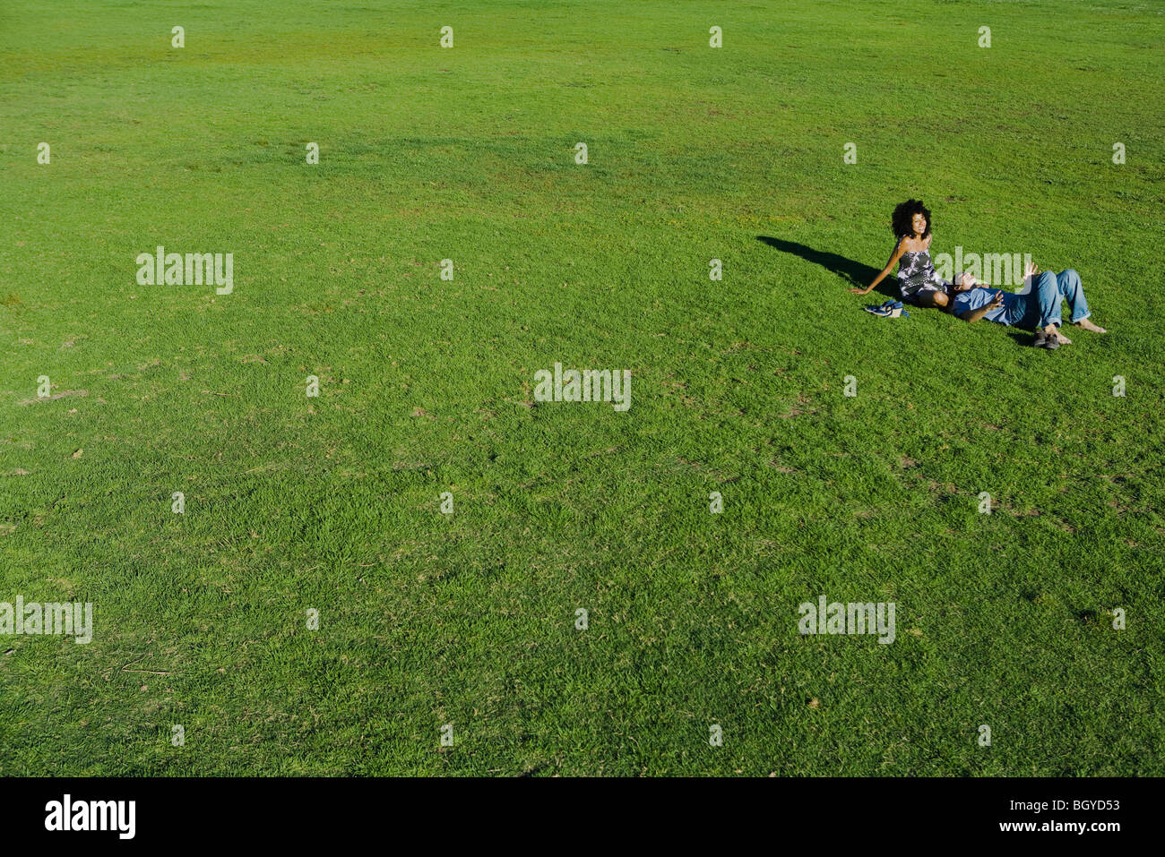 Young black couple relaxing hi-res stock photography and images - Alamy