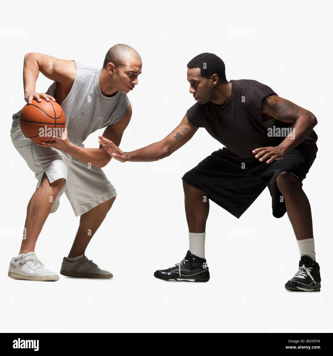 Two basketball players Stock Photo