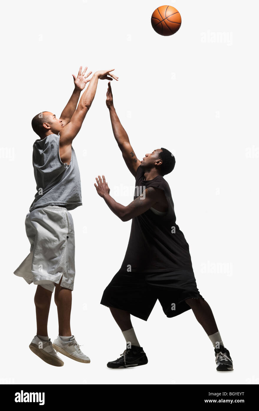 Two basketball players Stock Photo