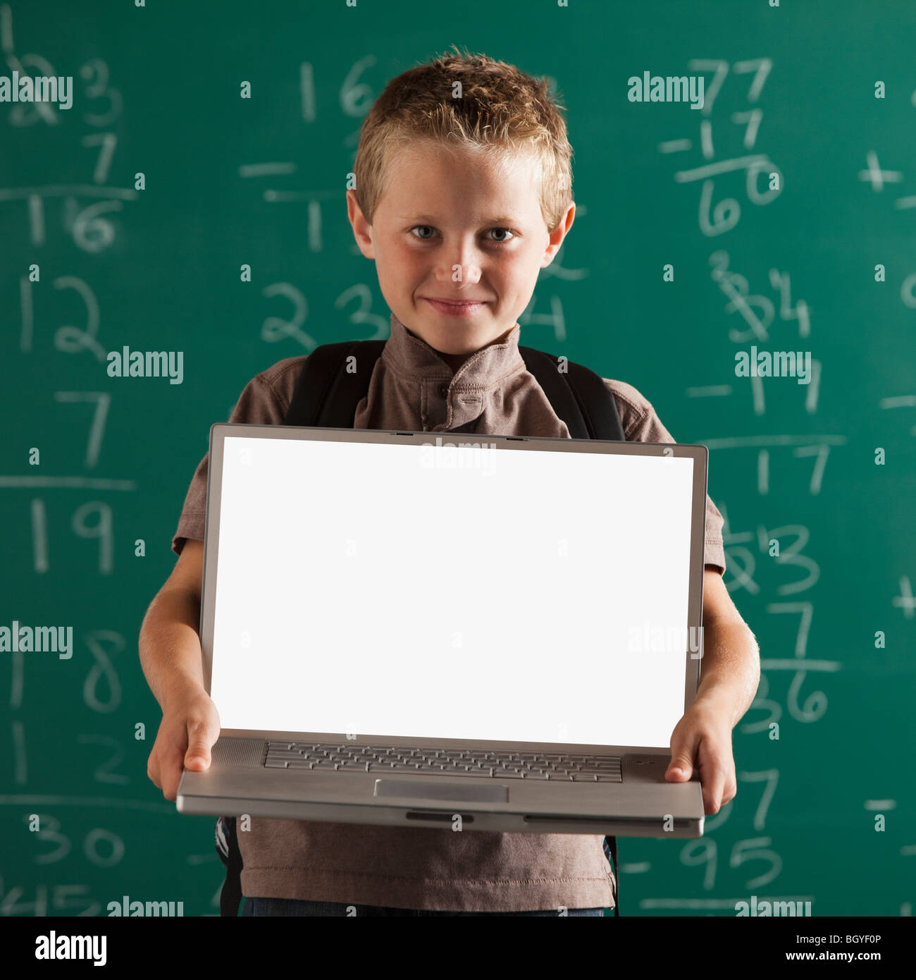Student Holding Laptop Stock Photo Alamy