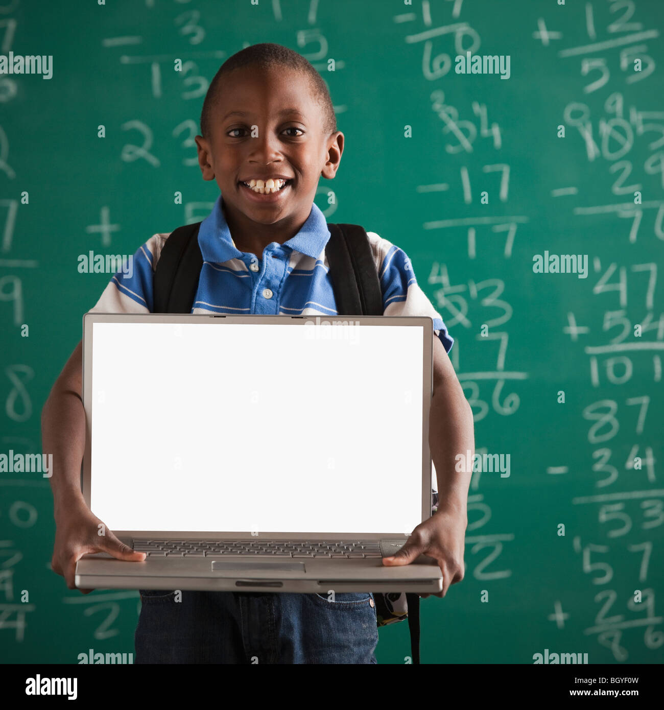 Student Holding Laptop Stock Photo Alamy