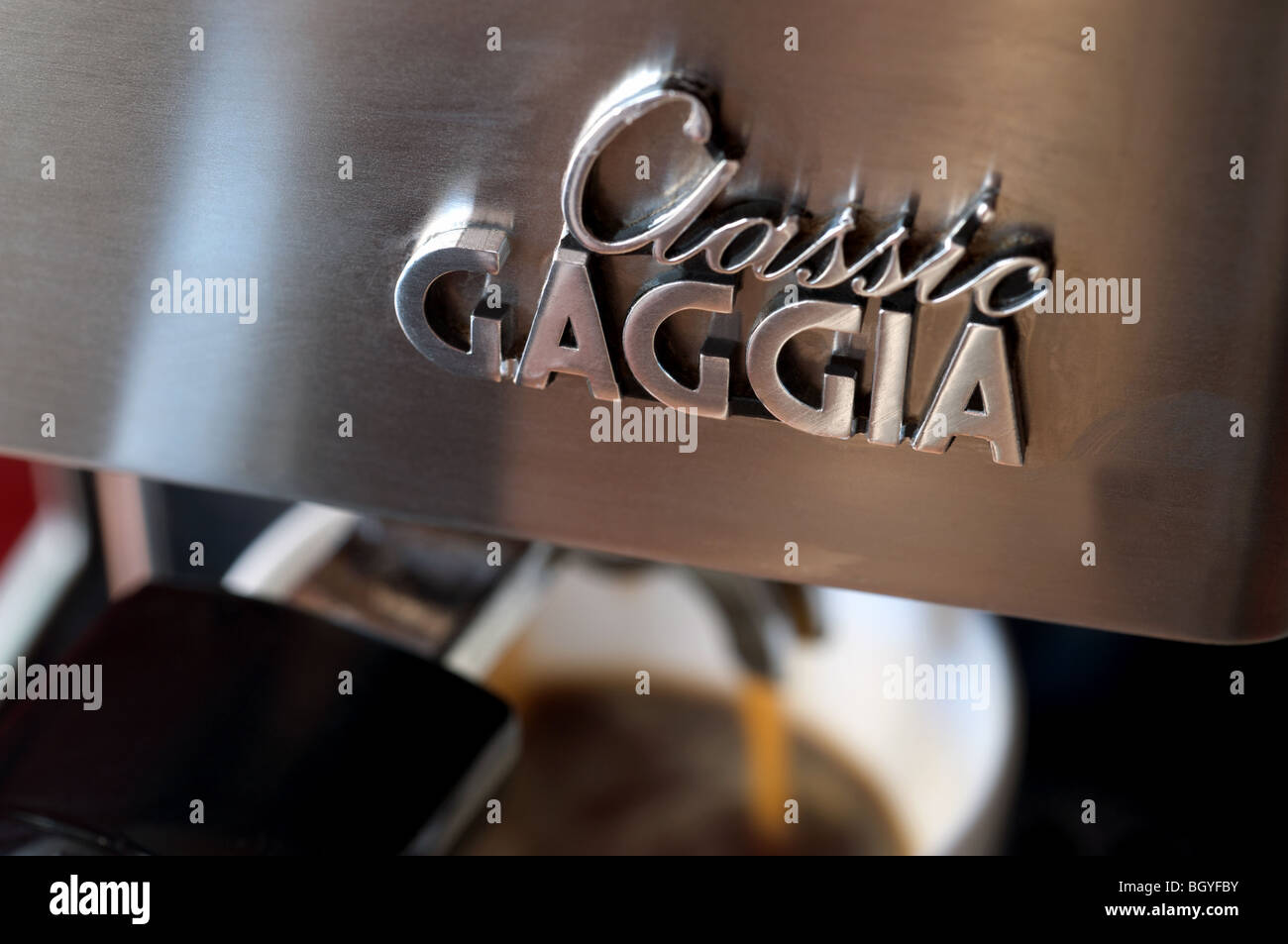 Classic gaggia expresso coffee making machine hires stock photography