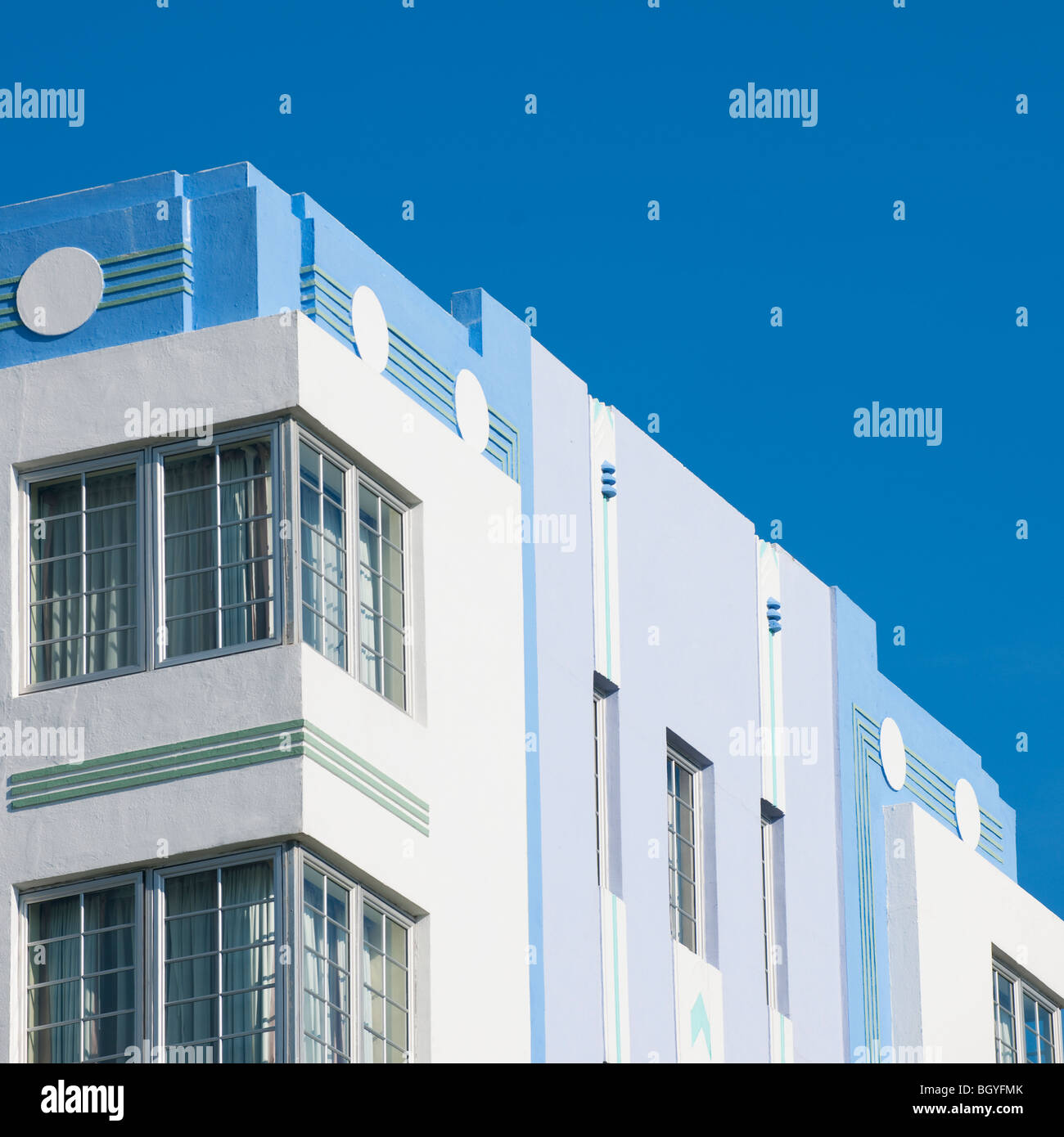 Art deco buildings Stock Photo