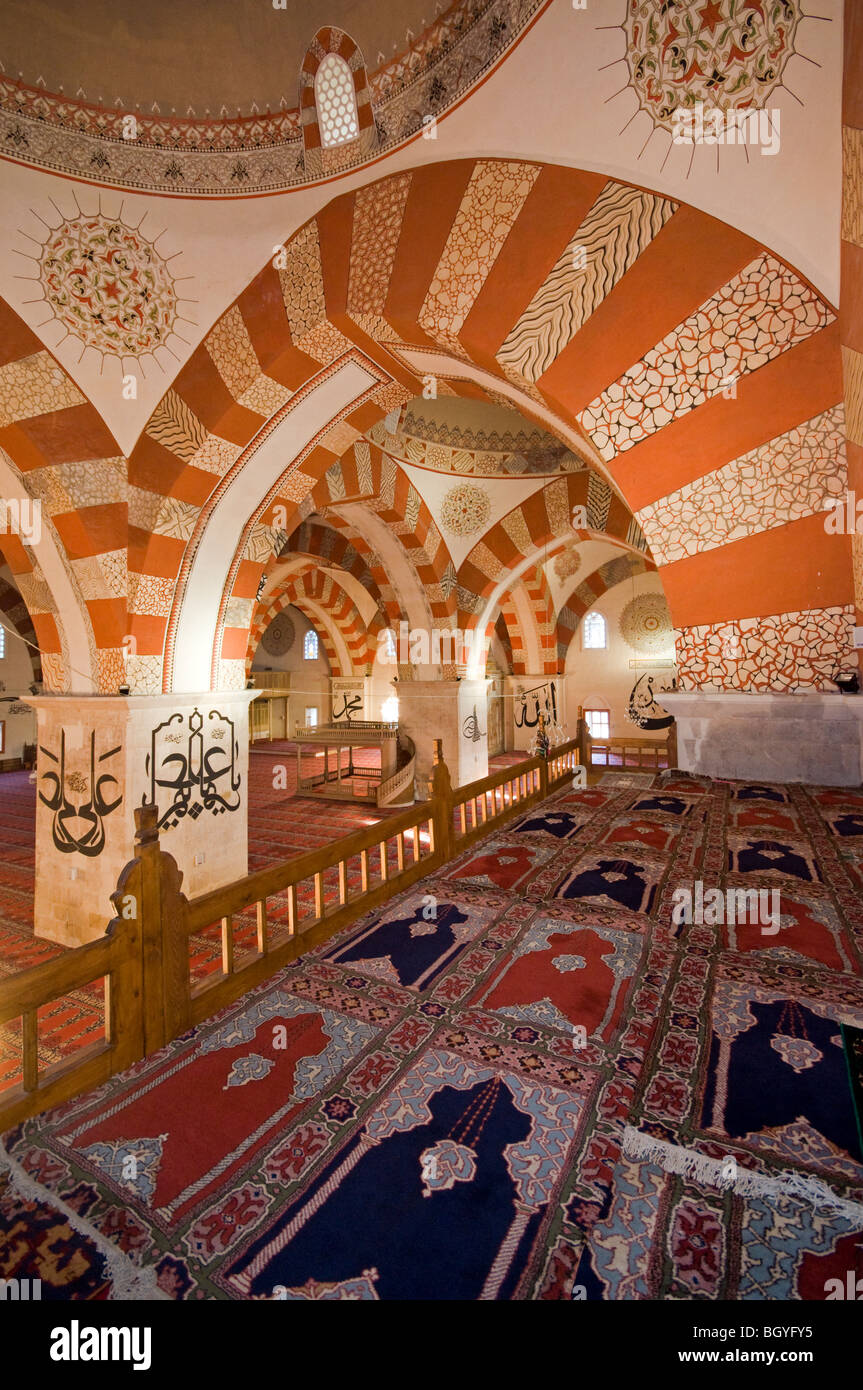 Interior of Eski Cami, Old Mosque, Edirne Turkey Stock Photo - Alamy