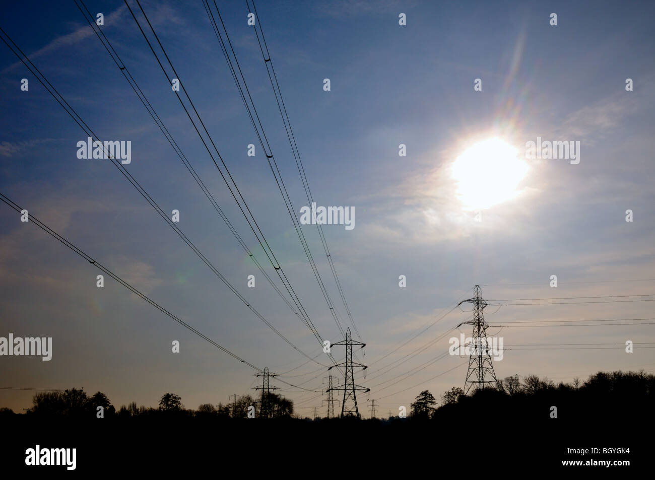 National grid power lines hi-res stock photography and images - Alamy
