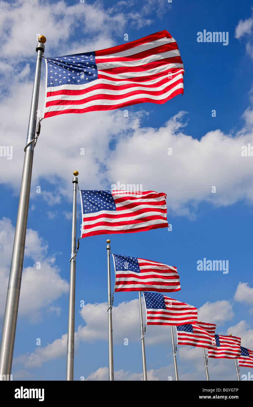 American flags Stock Photo