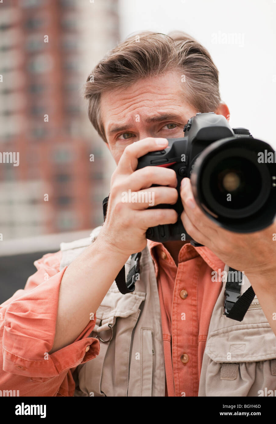 Man taking picture Stock Photo