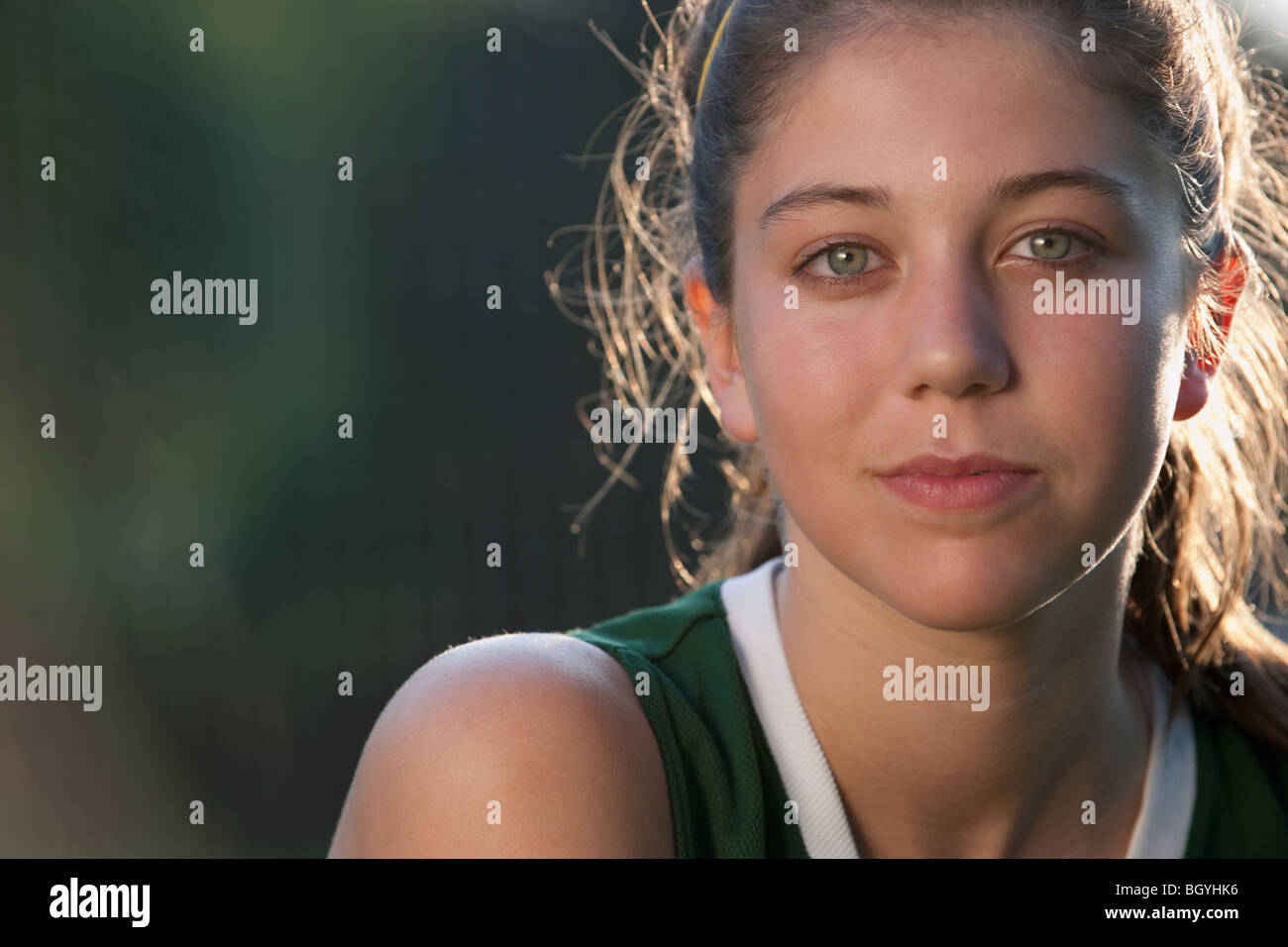 Girl in sports uniform Stock Photo Alamy