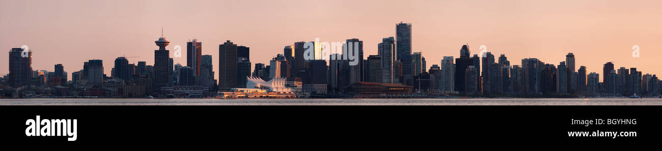 Panorama of Vancouver downtown as seen from North Vancouver Stock Photo ...