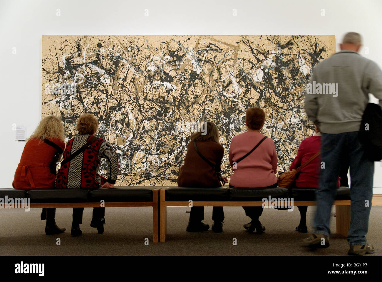 Autumn Rhythm (Number 30), 1950, Jackson Pollock, Metropolitan Museum of Art Modern Art Galleries, New York City Stock Photo