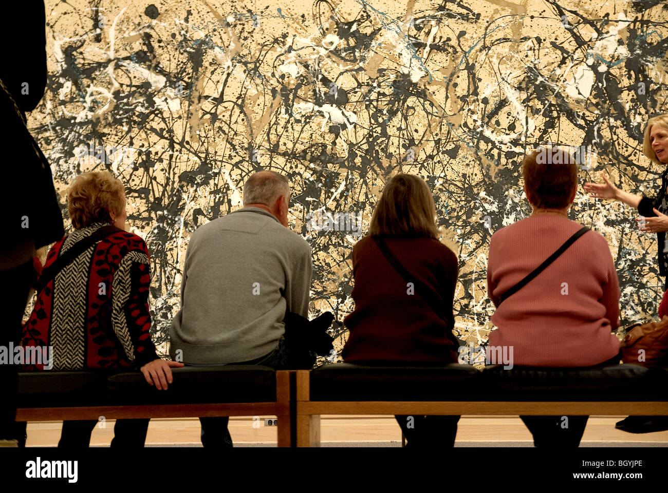 Autumn Rhythm (Number 30), 1950, Jackson Pollock, Metropolitan Museum of Art Modern Art Galleries, New York City Stock Photo