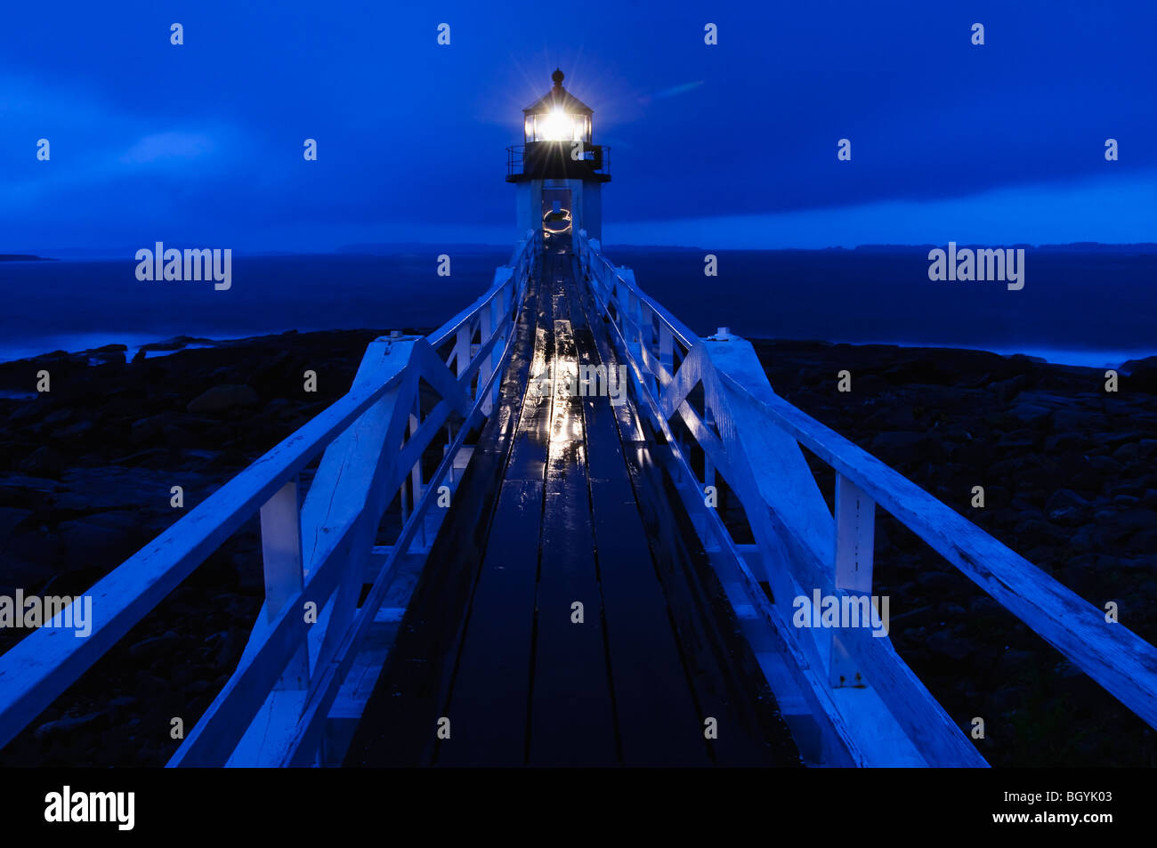 Lighthouse beacon Stock Photo