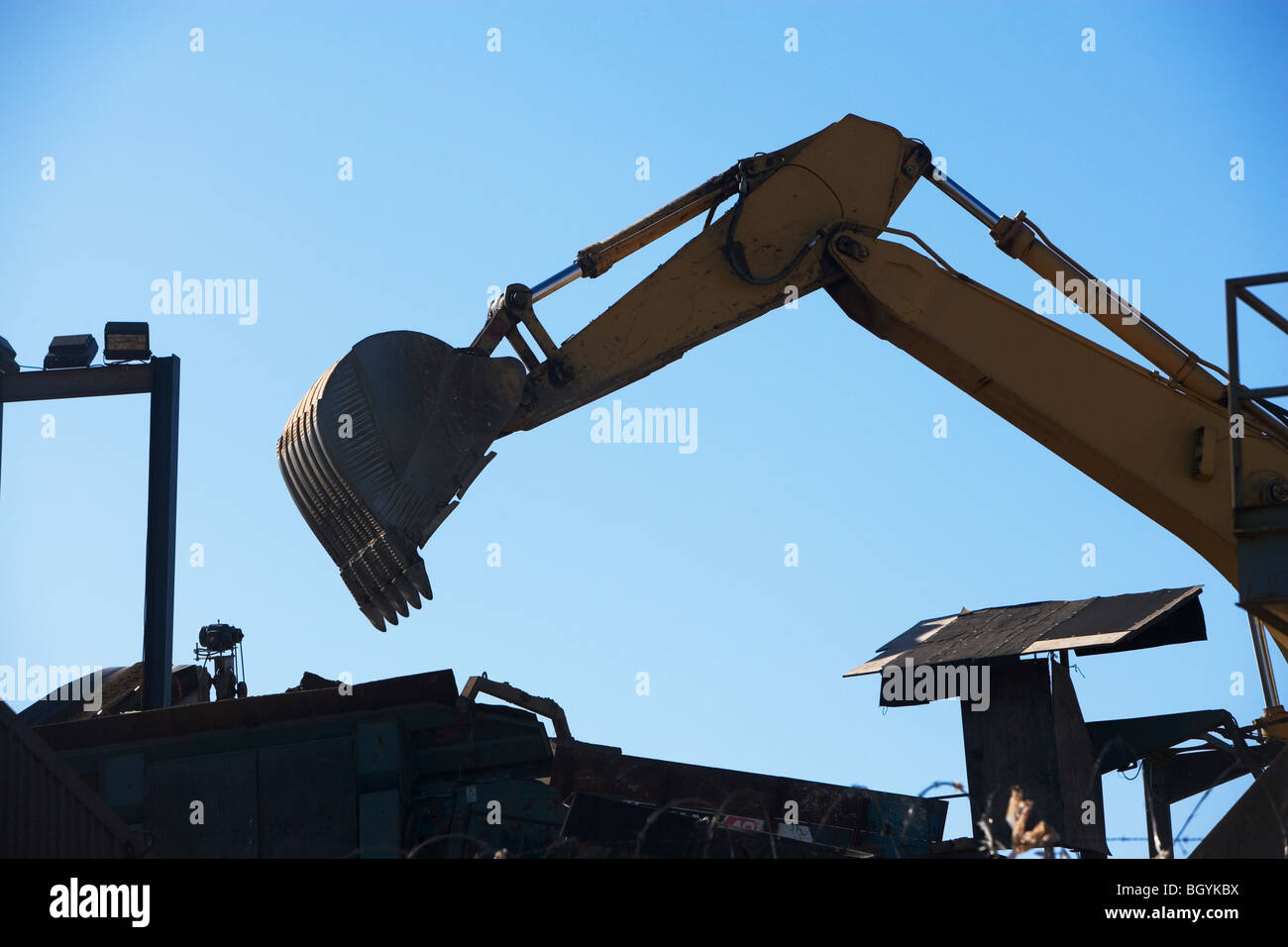 Bucket loader working Stock Photo Alamy
