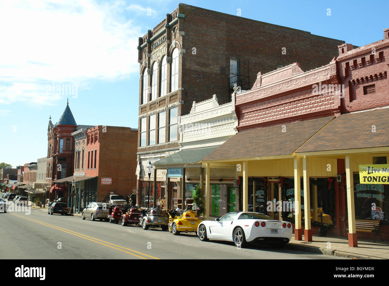 Van Buren, AR, Arkansas, downtown, Historic Main Street Stock Photo Alamy