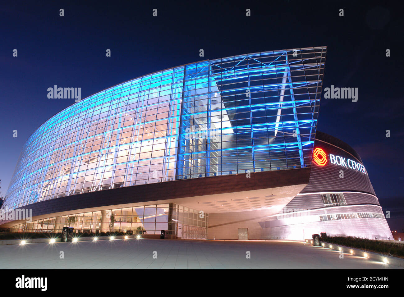 Tulsa, OK, Oklahoma, downtown, BOK Center, evening Stock Photo Alamy