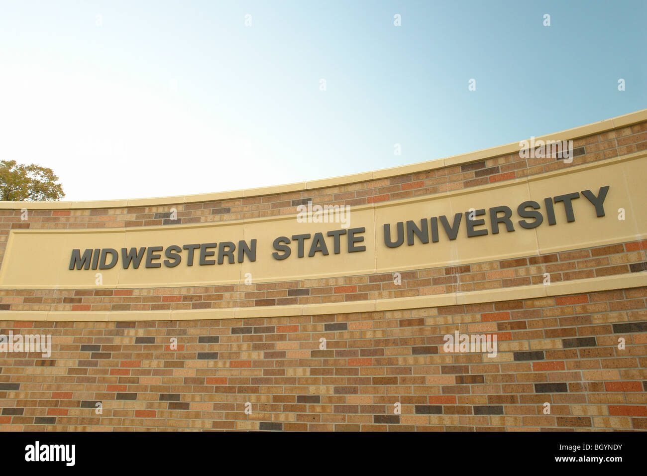 Wichita Falls, TX, Texas, Midwestern State University, entrance sign Stock Photo