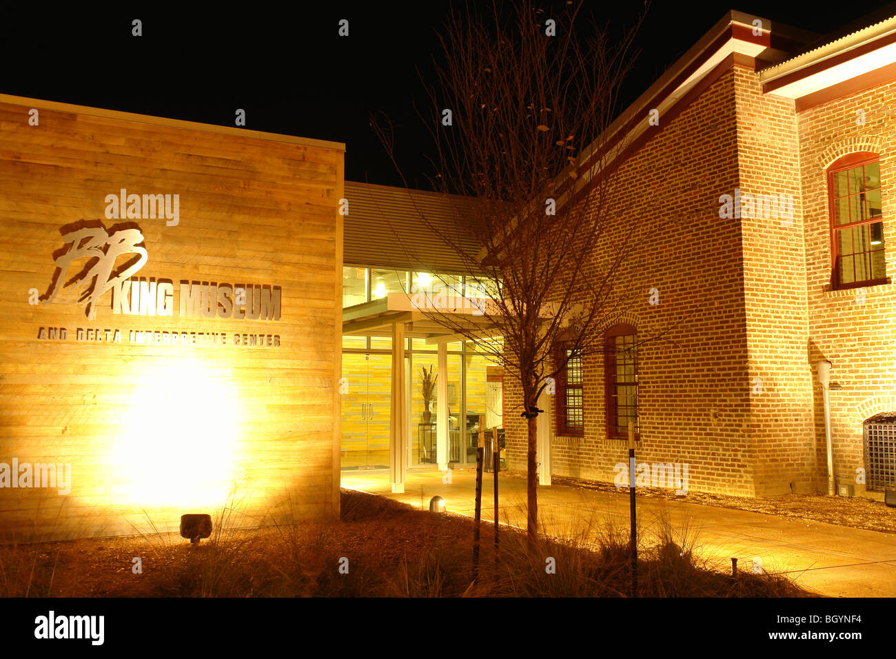 Indianola, MS, Mississippi, BB King Museum and Delta Interpretive Center, evening Stock Photo