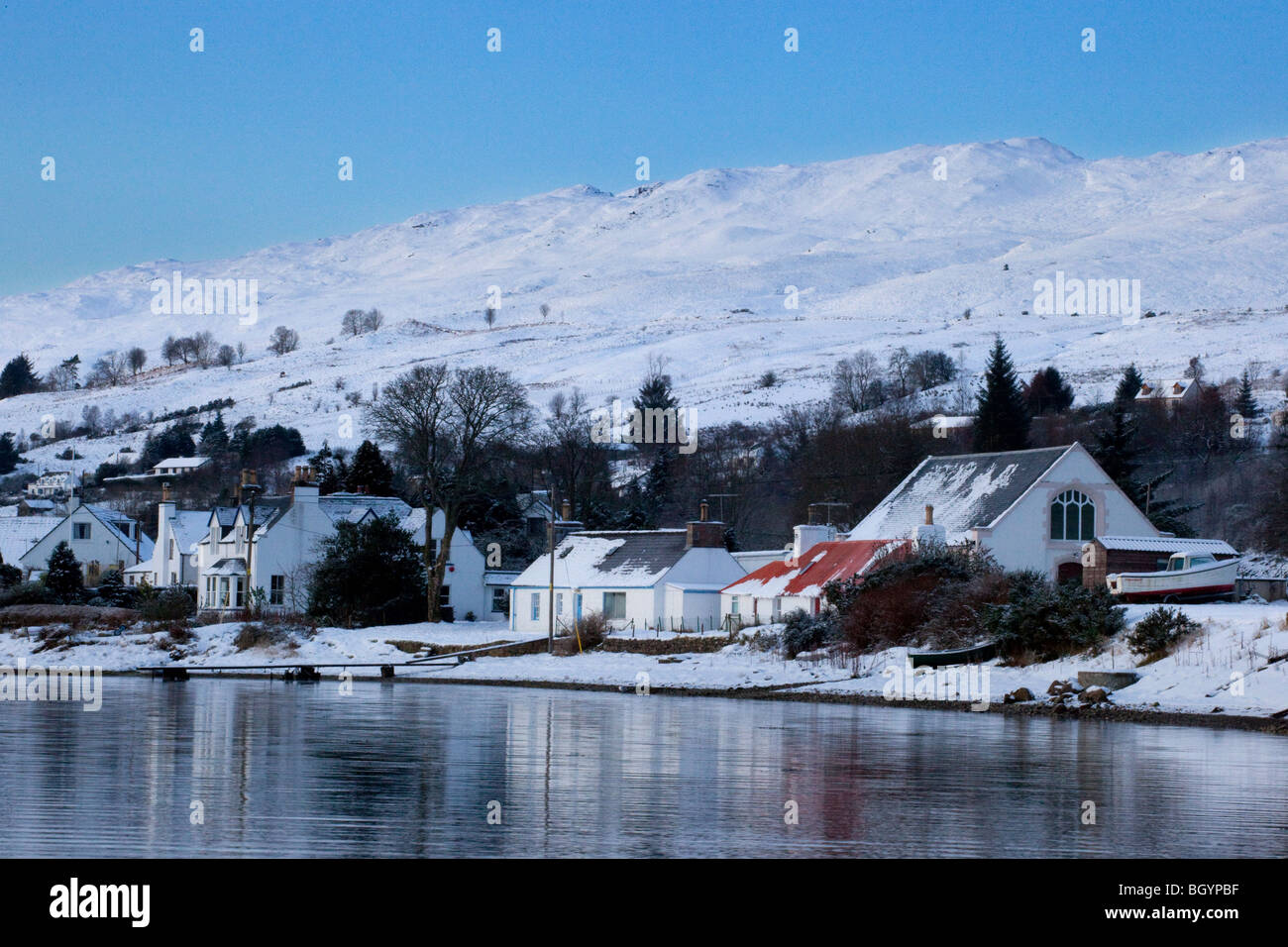 Lochcarron on shores of Loch Carron, Wester Ross, Highlands of Scotland  Stock Photo - Alamy