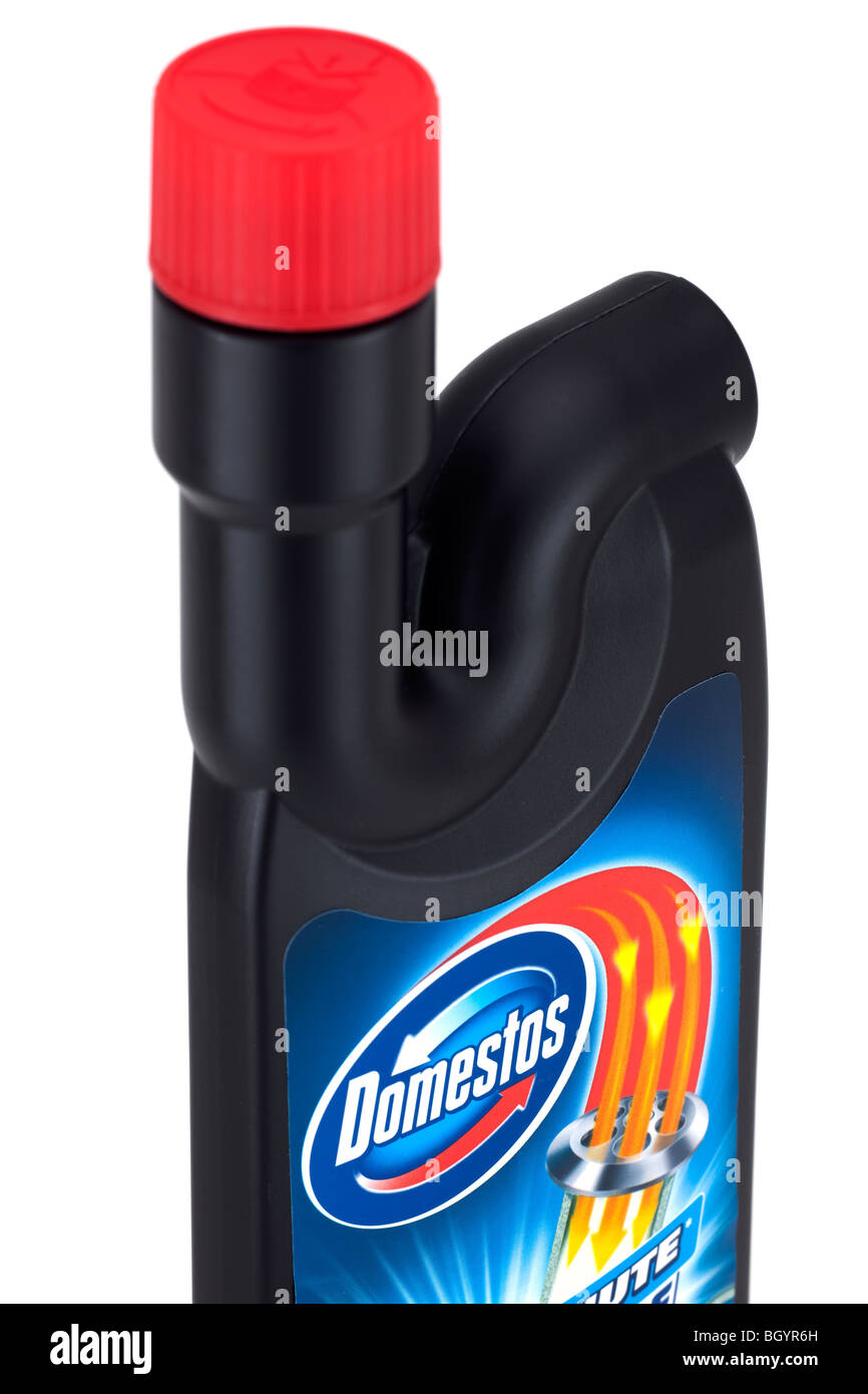 Black plastic container of Domestos sink and pipe unblocker Stock Photo -  Alamy