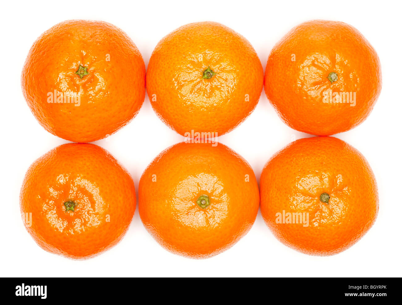 Six Clementines on white Stock Photo Alamy