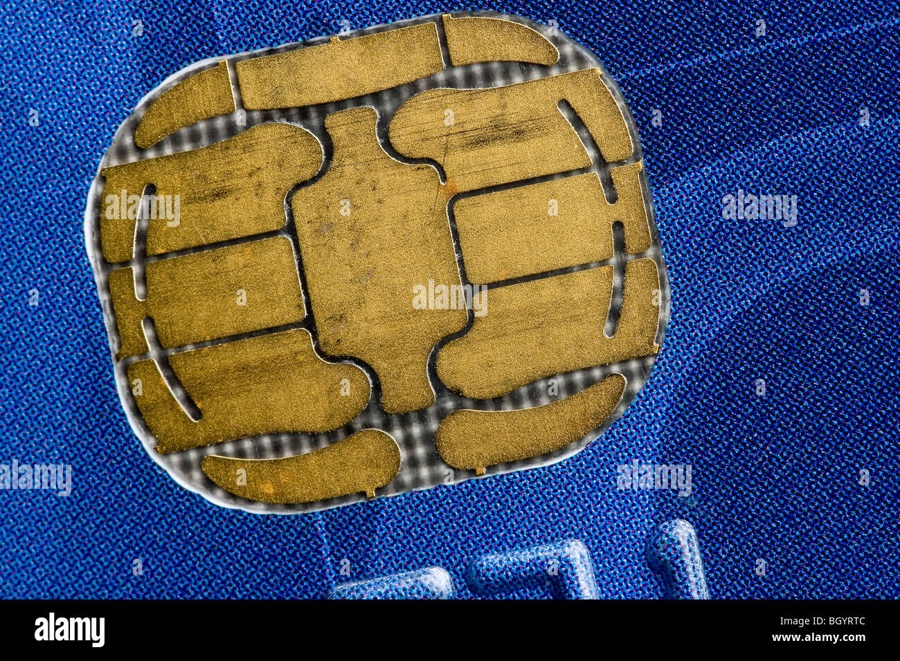 Computer chip on a credit card Stock Photo Alamy