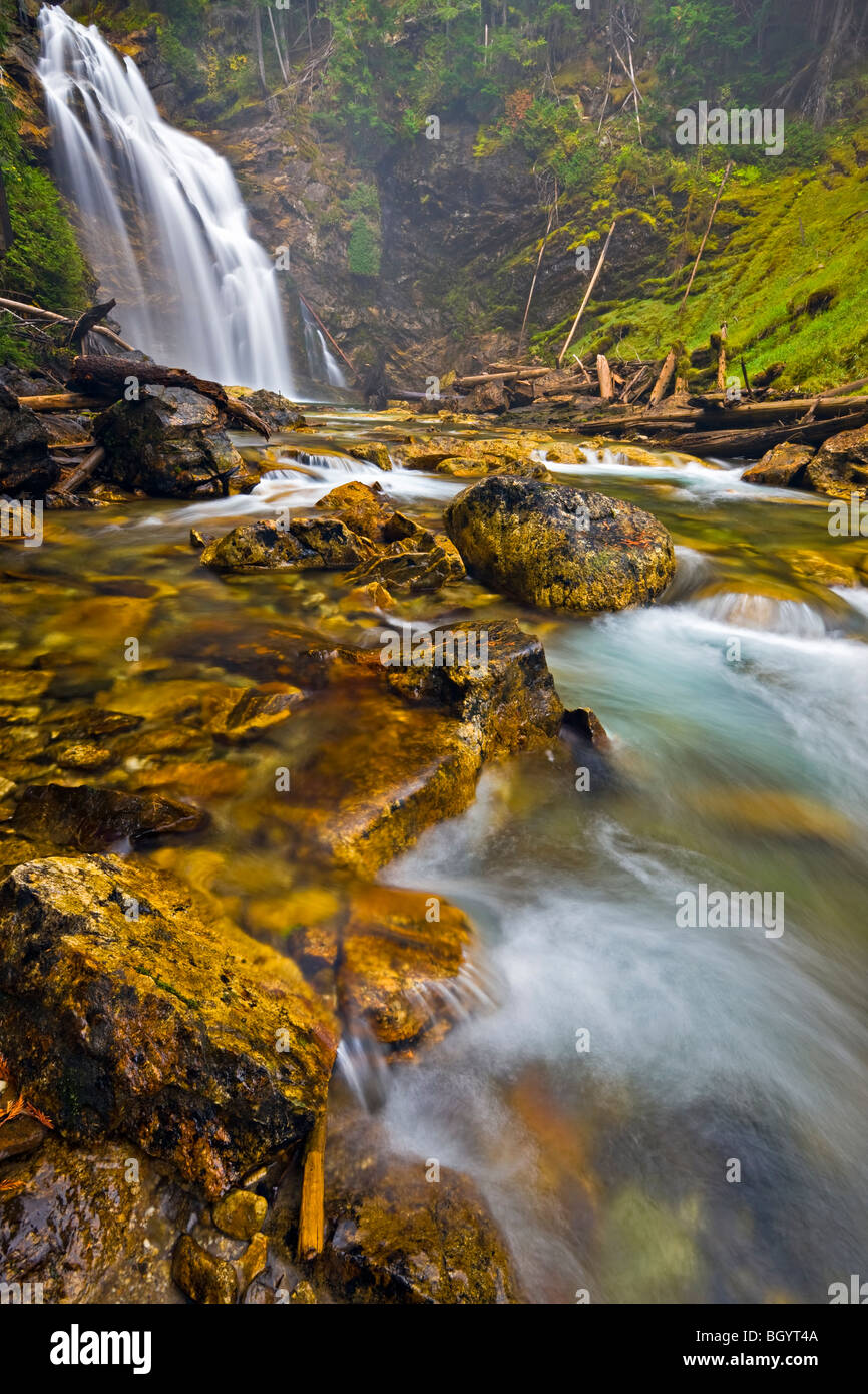 Spectrum Creek and Rainbow Falls in Monashee Provincial Park, Okanagan