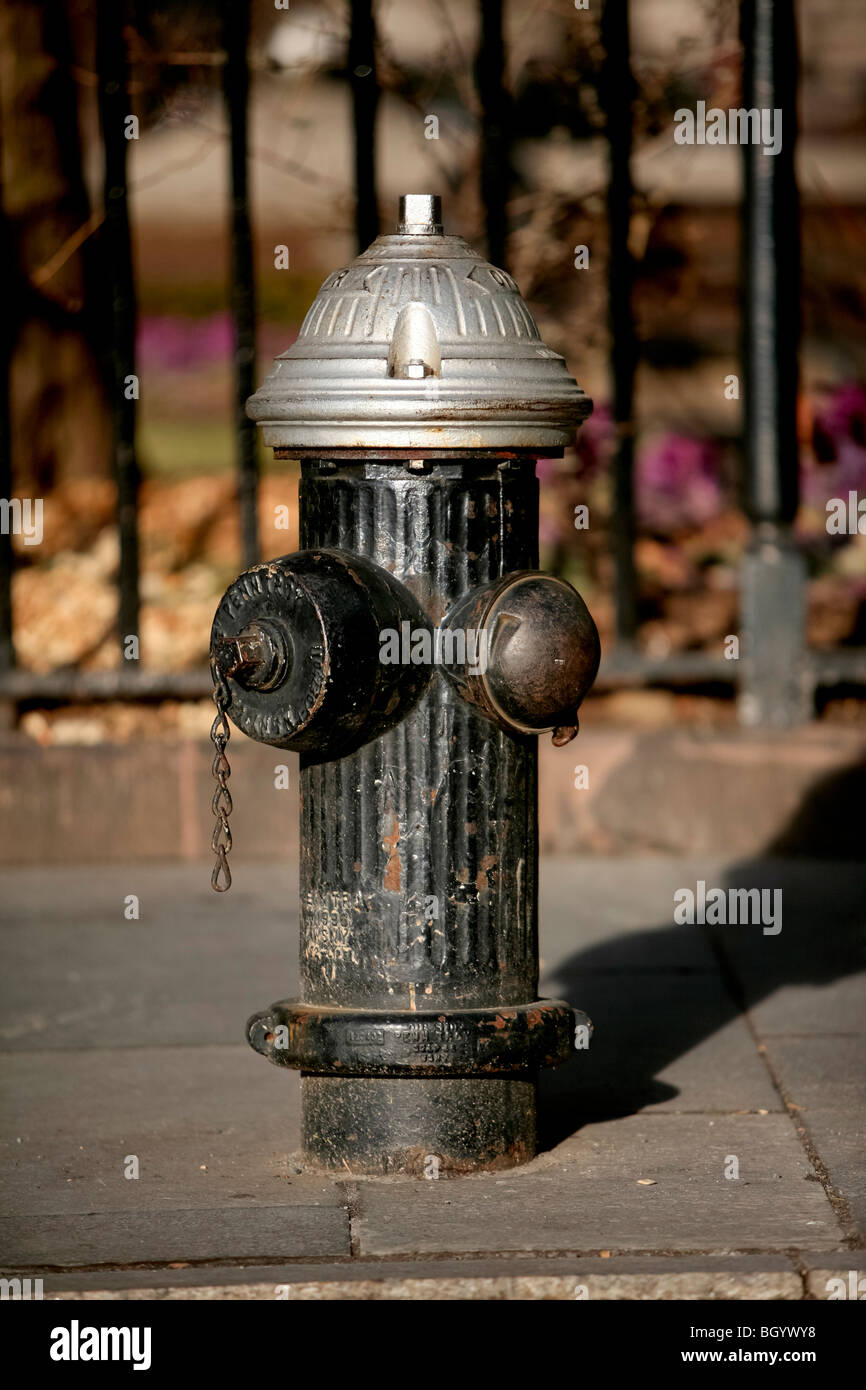 Fire hydrant or fire plug johnny pump in New York city Stock Photo