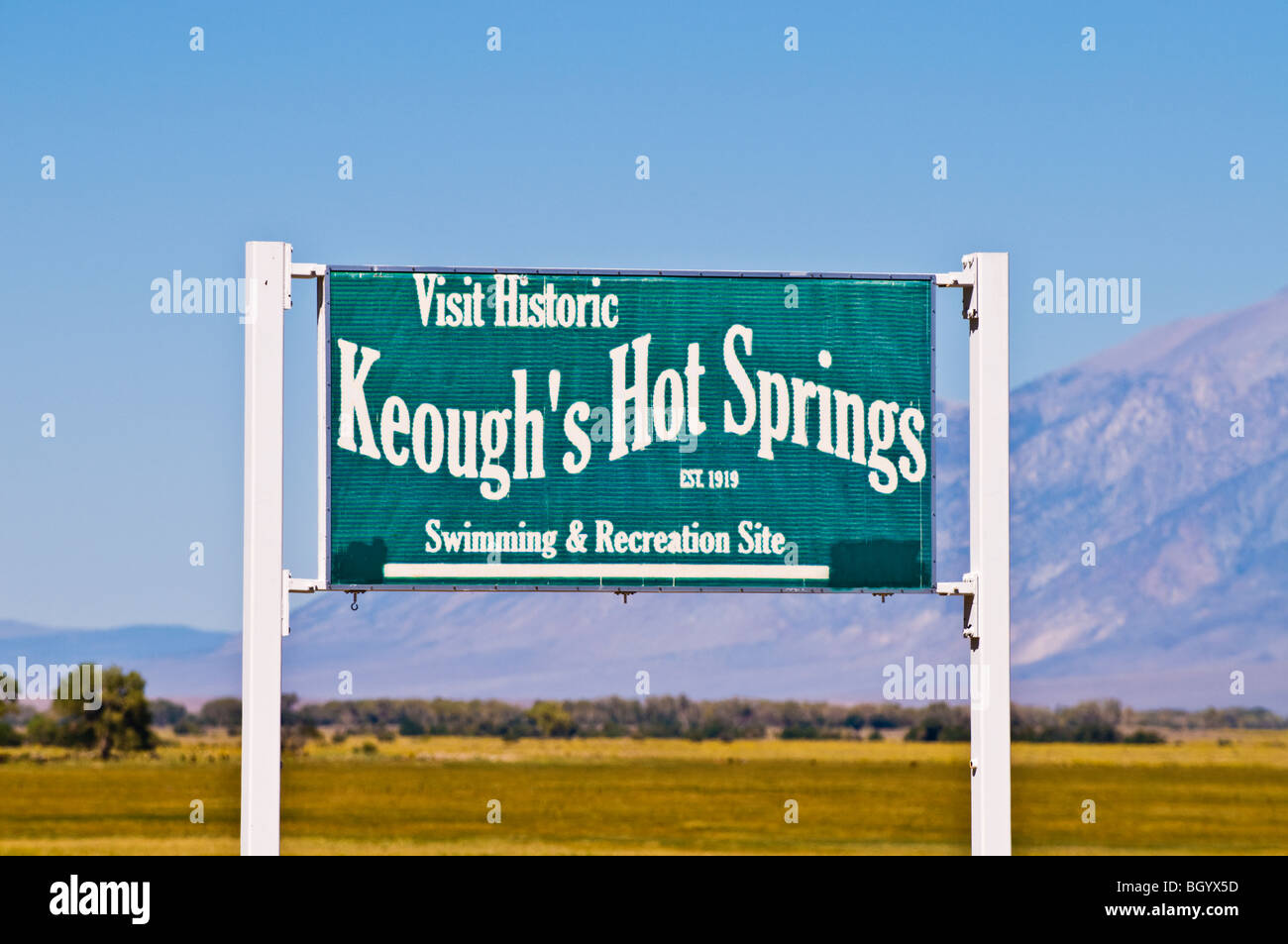 Keogh's Hot Springs on Highway 395 near Bishop, Owens Valley, California Stock Photo