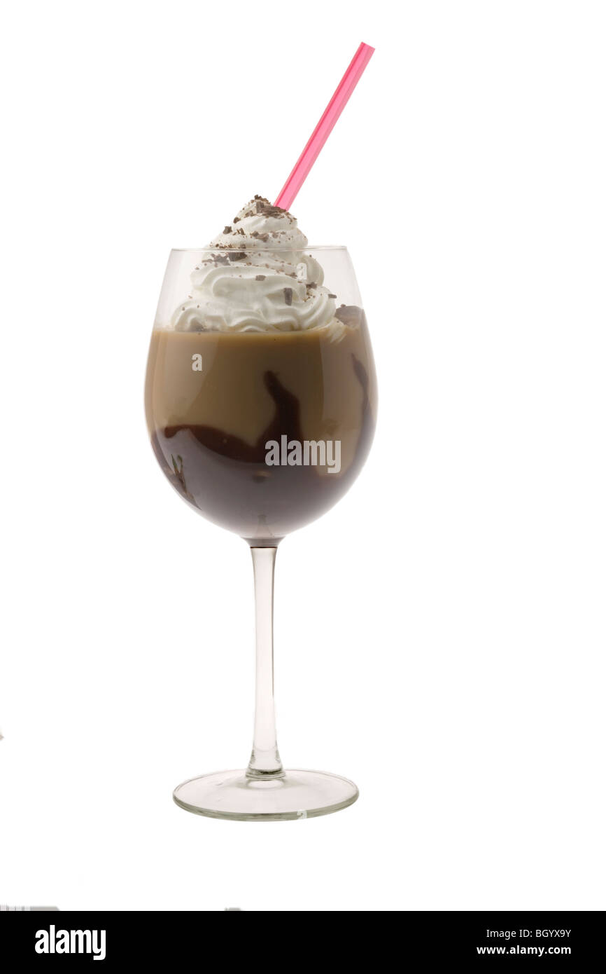 Mudslide mixed drink on white background Stock Photo