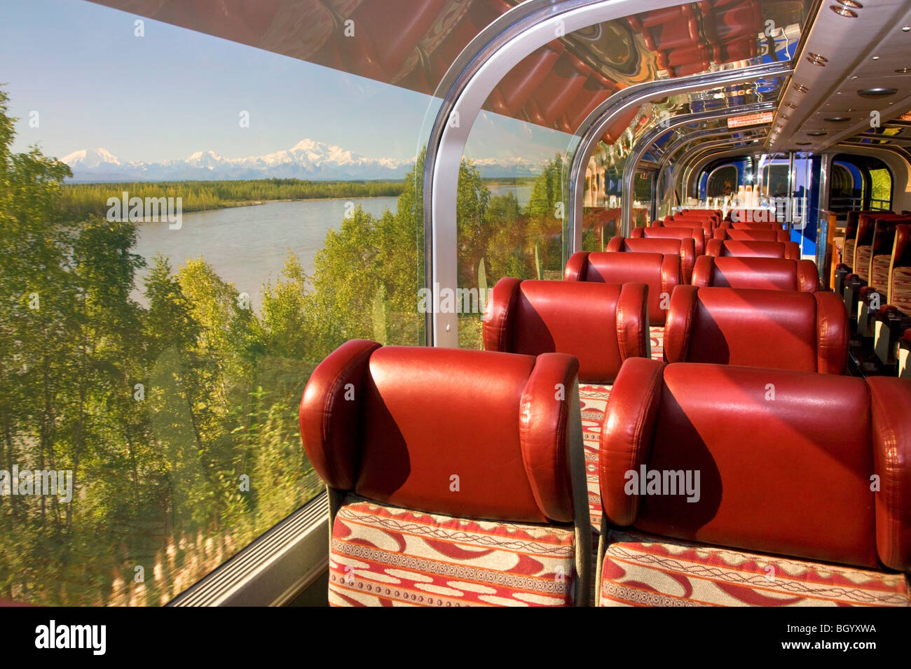 The Alaska Railroad between Anchorage and Denali National Park, Alaska